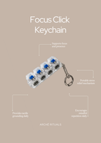 Focus Click Keychain • Stress Relief
